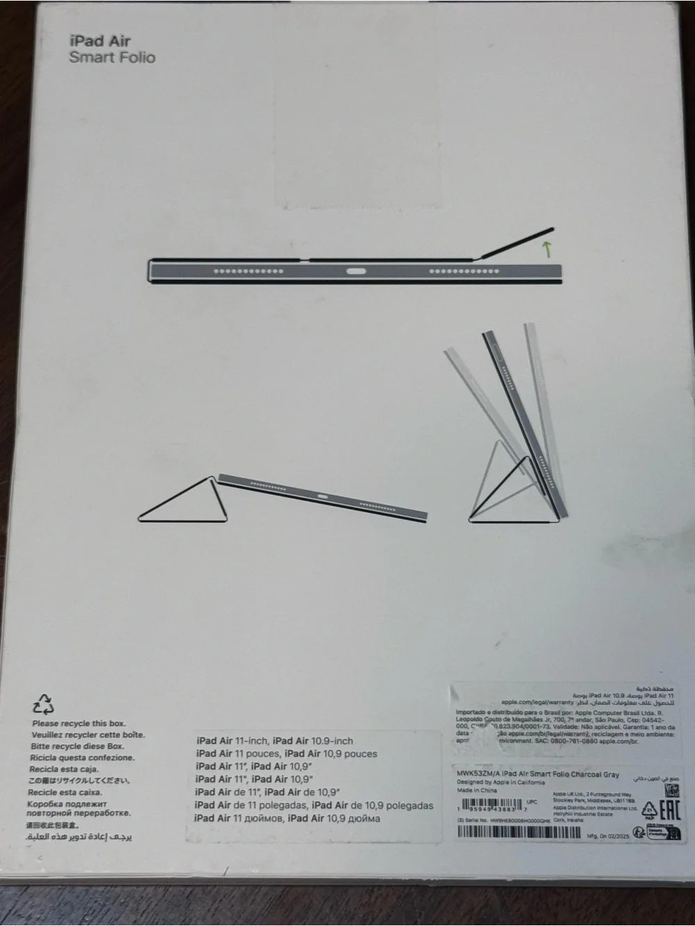 Apple ‎MWK53ZM/A Smart Folio Case Charcoal for iPad Air 11